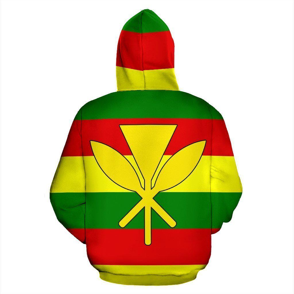 Hawaii Kanaka Flag Warrior Art - 3D Hoodie