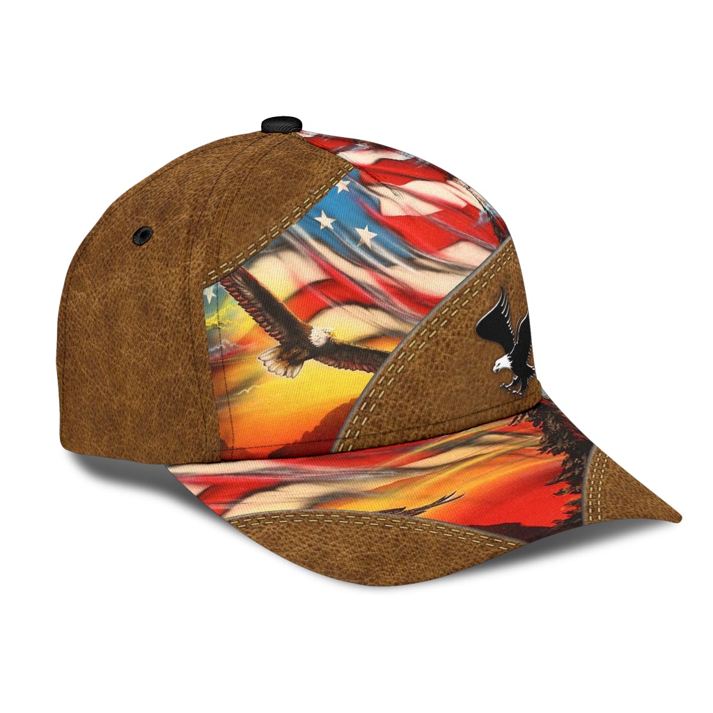 Eagle Love American Leather Pattern – Classic Cap