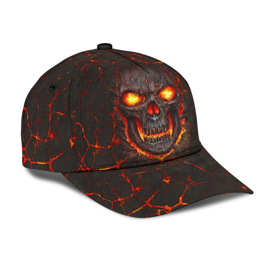Skull Lava Fire Effect Design – Classic Cap