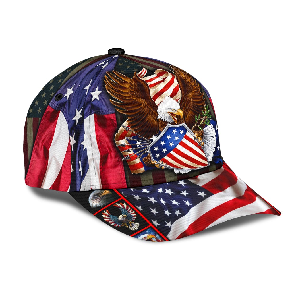 Eagle American Flag Patriotic Style – Classic Cap