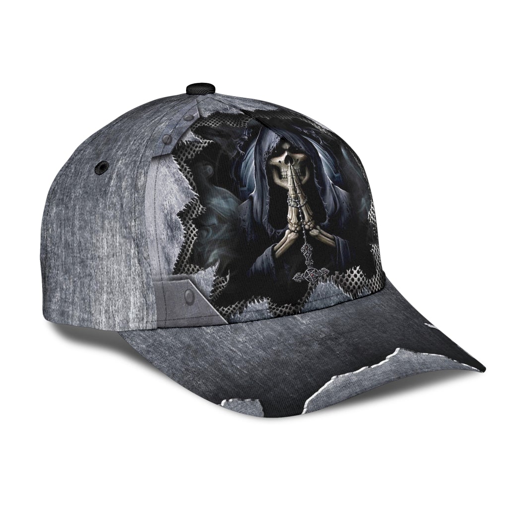 Skull With Cross Dark Faith Style – Classic Cap