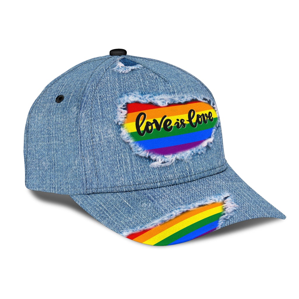 Love Is Love Jean Pride Pattern – Classic Cap