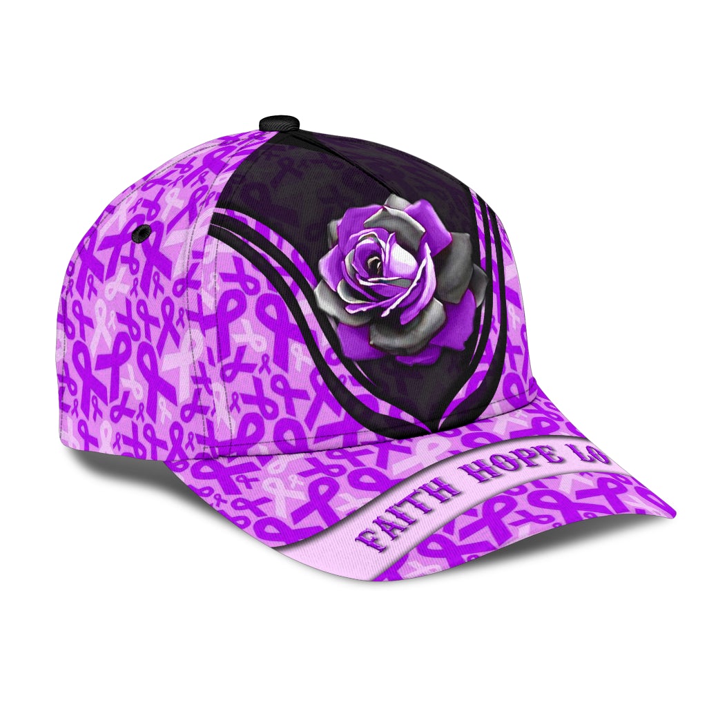 Fibromyalgia Awareness Rose Support Style – Classic Cap