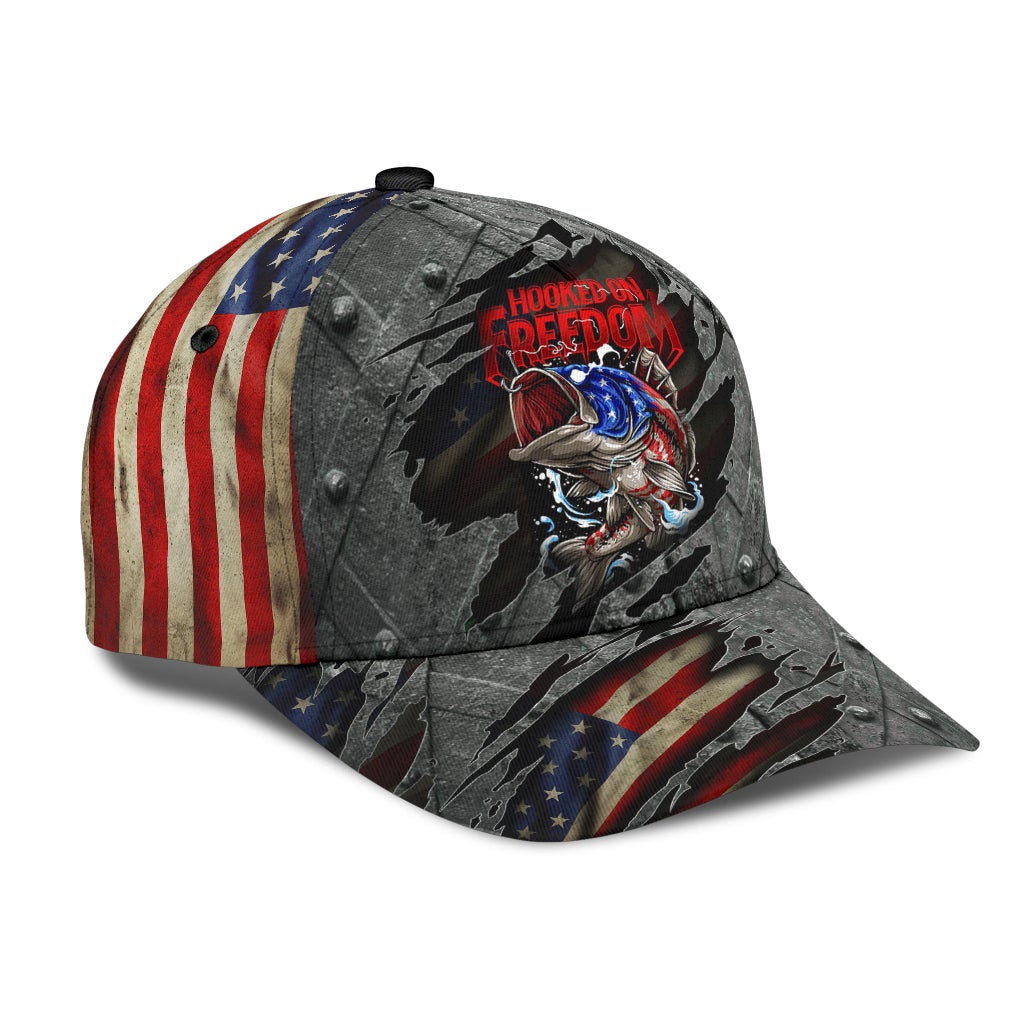 Fishing Hooked On Freedom American – Classic Cap