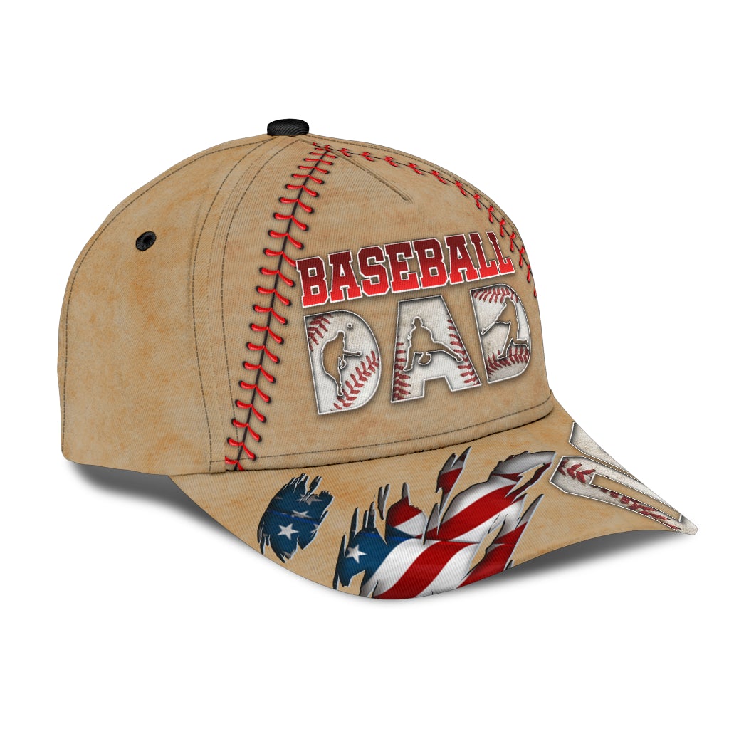 Custom Love Baseball Dad Personalized Number – Classic Cap
