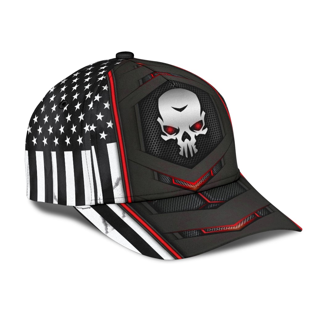 Skull Red Flag Carbon American – Classic Cap
