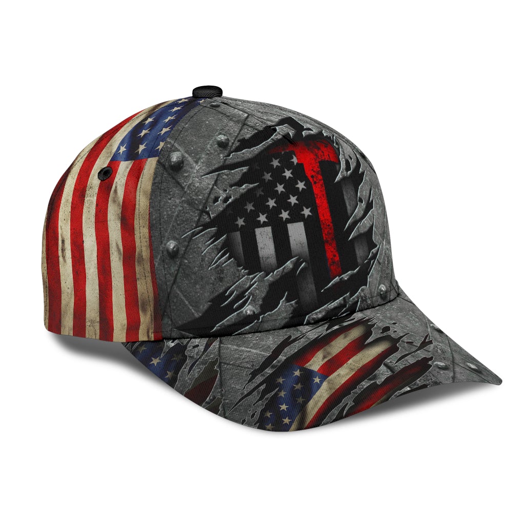 Back The Red Crack American Flag – Classic Cap