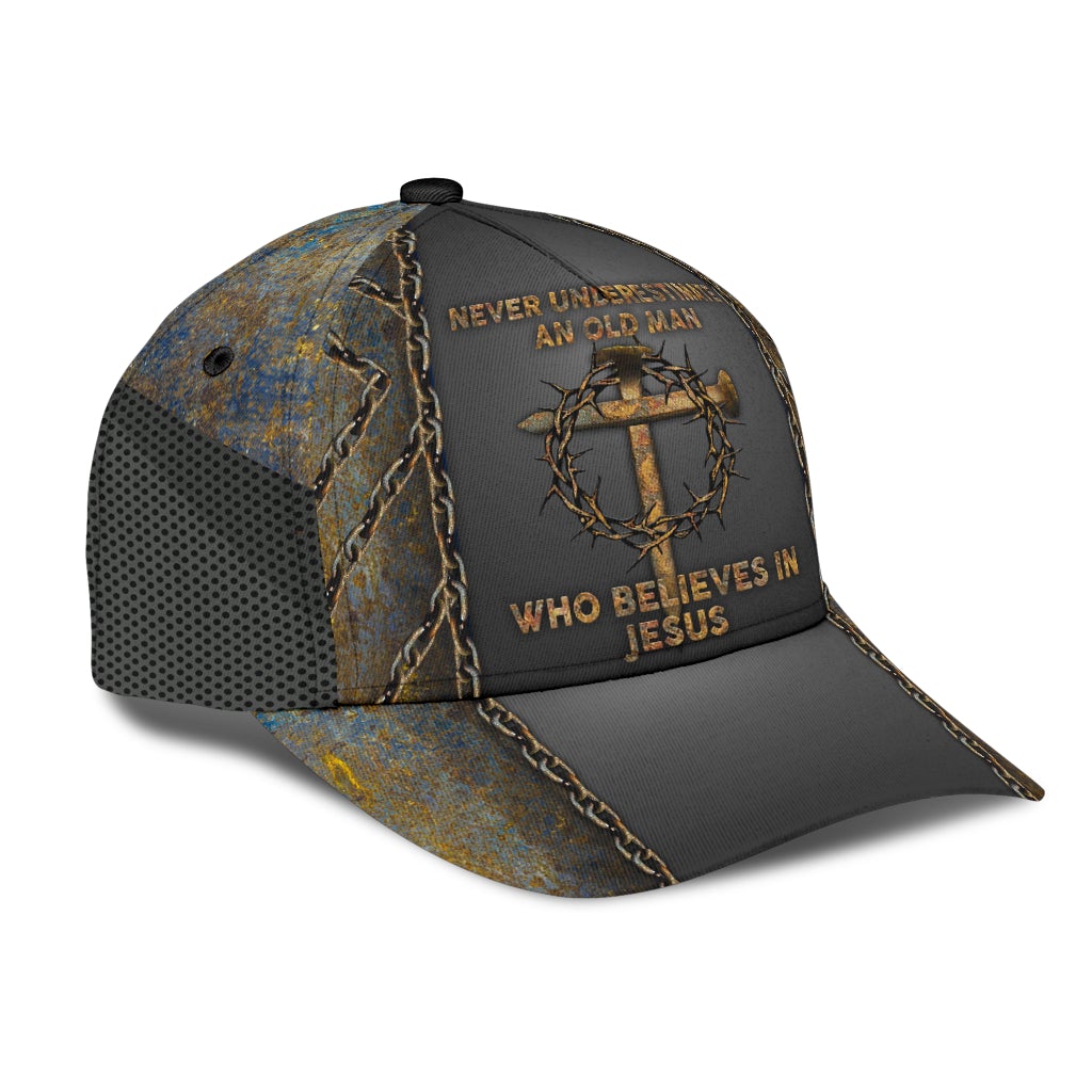 Old Man Faith Cross Believer – Classic Cap