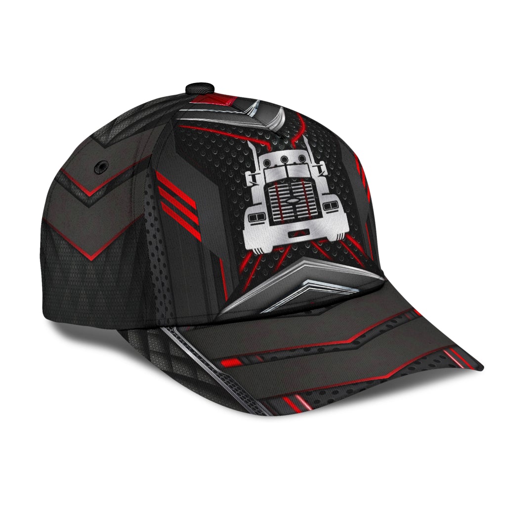 Truck Metal Carbon Black Red – Classic Cap