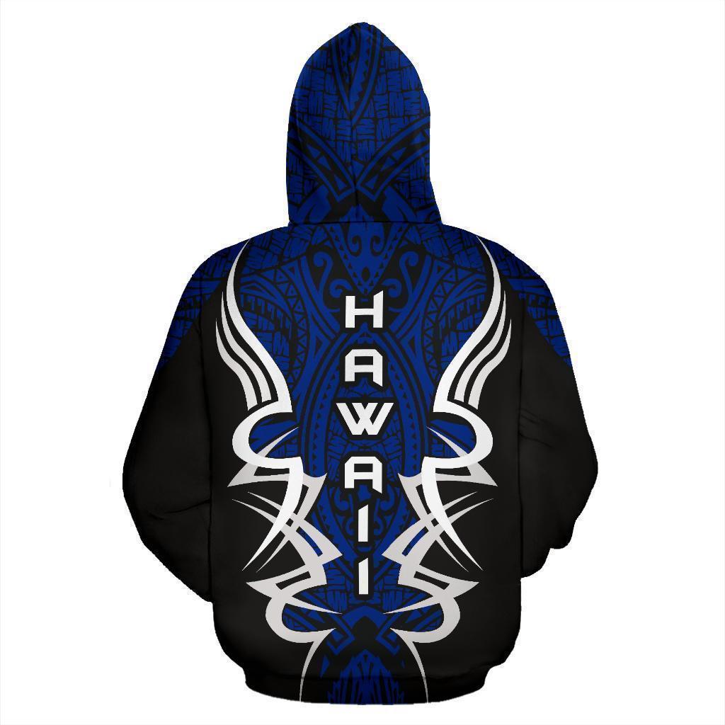 Hawaii Turtle Tribal Blue Armor Art - 3D Hoodie