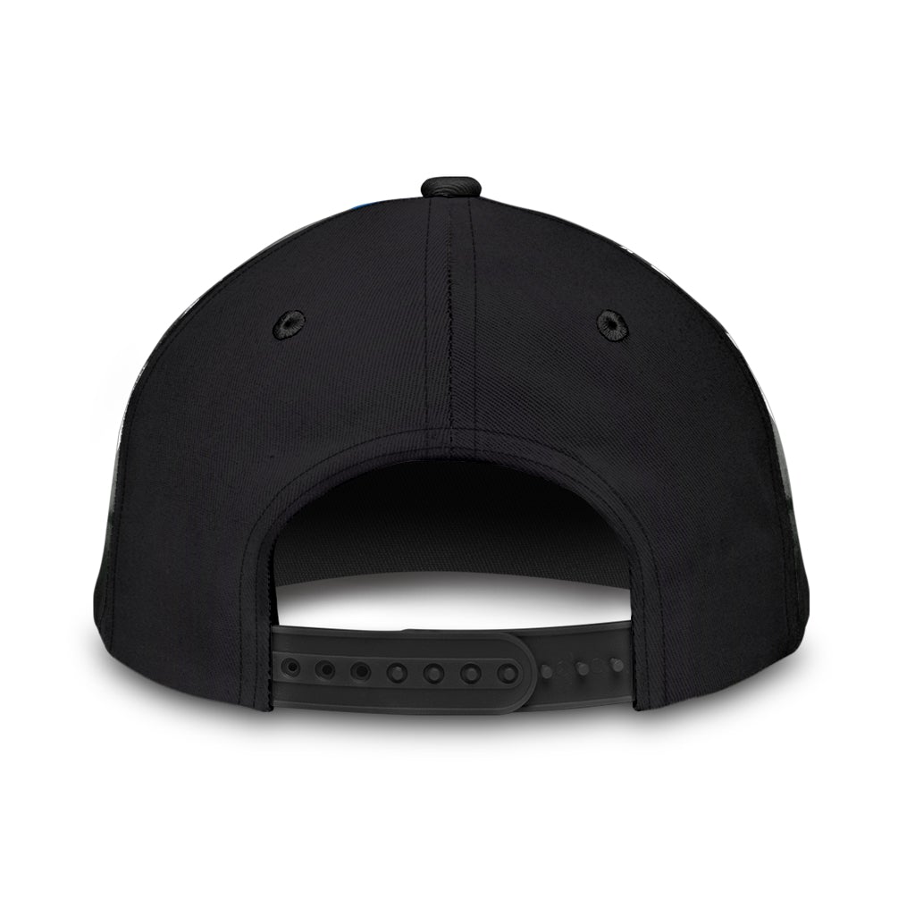 Police Blue Flag Carbon Pattern – Classic Cap