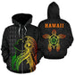 Hula Girl Turtle Hibiscus Art - 3D Hoodie