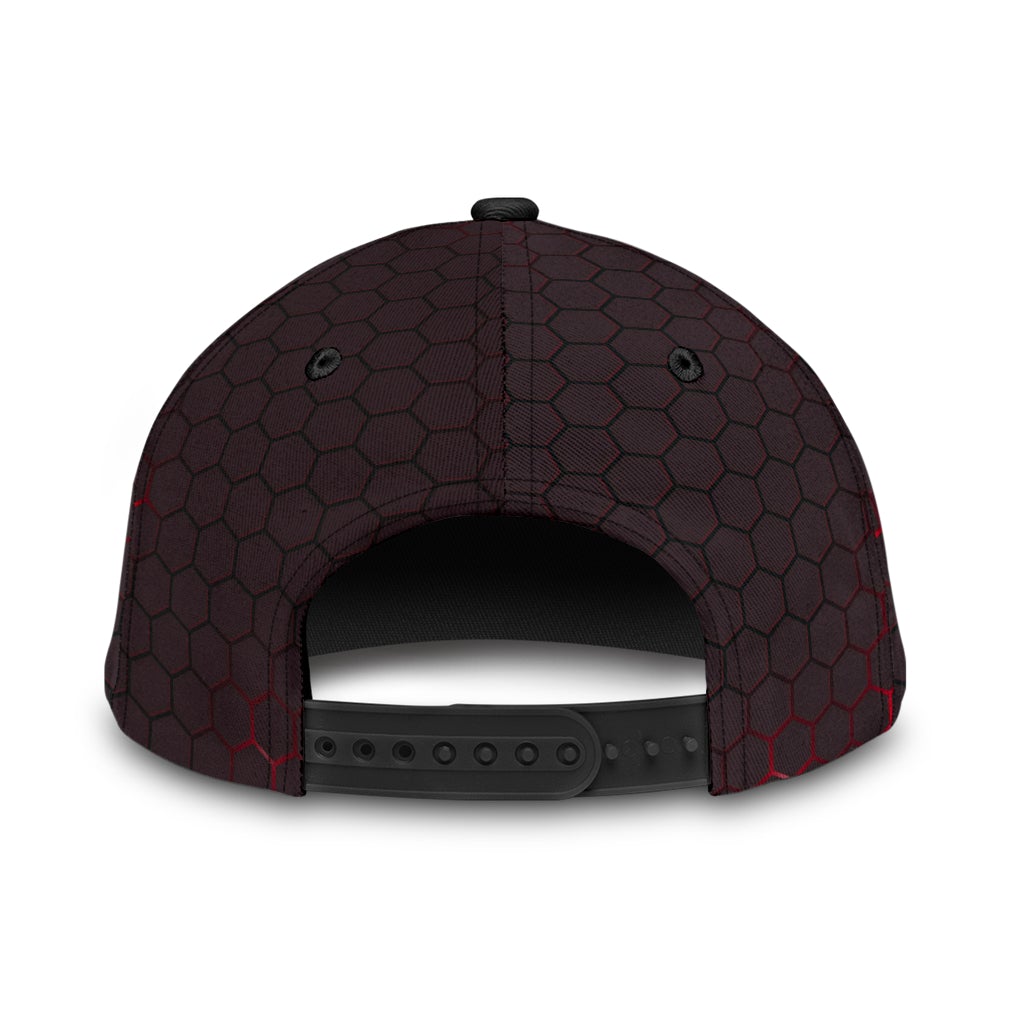 Custom Baseball Silver Pattern Personalized Name – Classic Cap