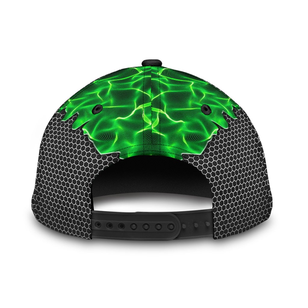 Green Skull Electric Pattern – Classic Cap