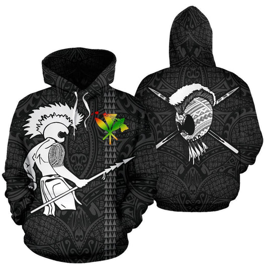 Hawaiian Warrior Tattoo Art - 3D Hoodie