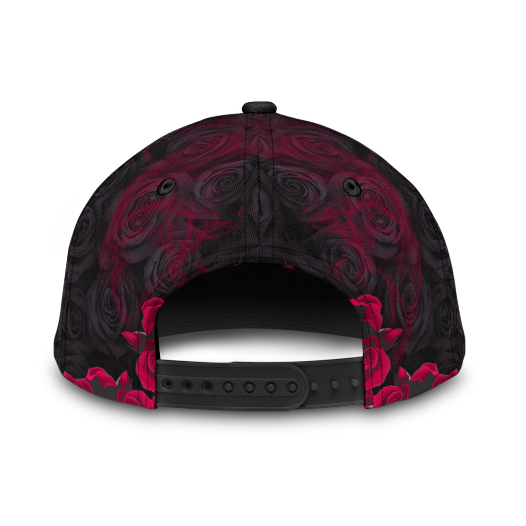 Custom Skull Roses Faith Hope Love – Classic Cap