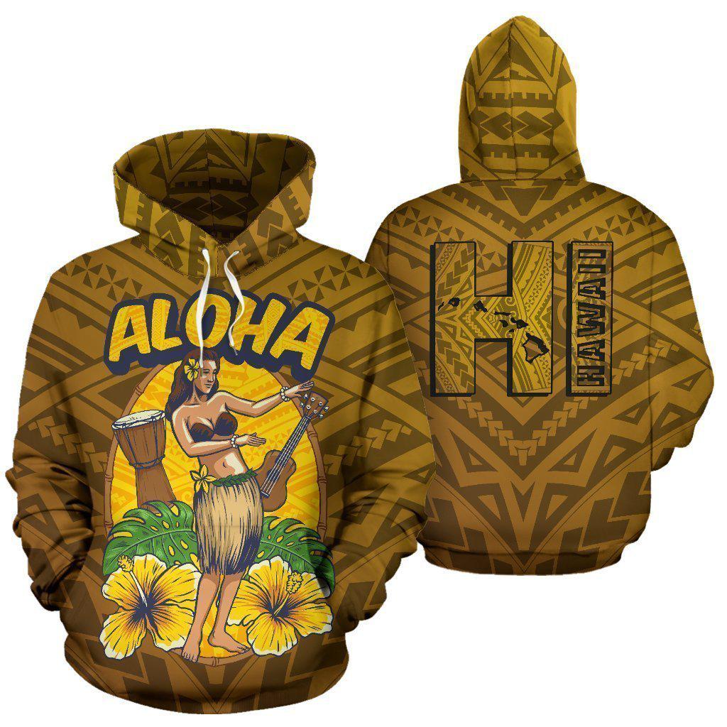 Aloha Hula Dance Art - 3D Hoodie