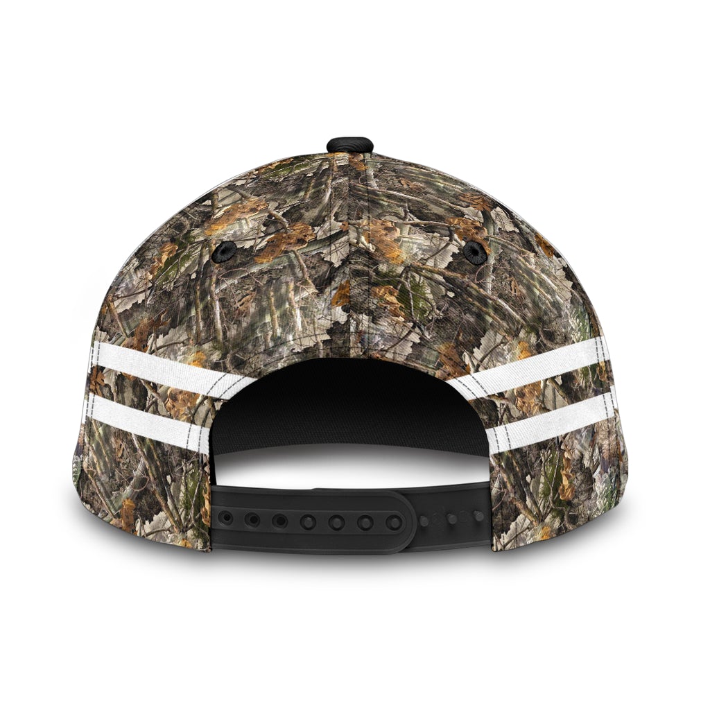 Custom Name T Rex Dinosaur Camo – Classic Cap