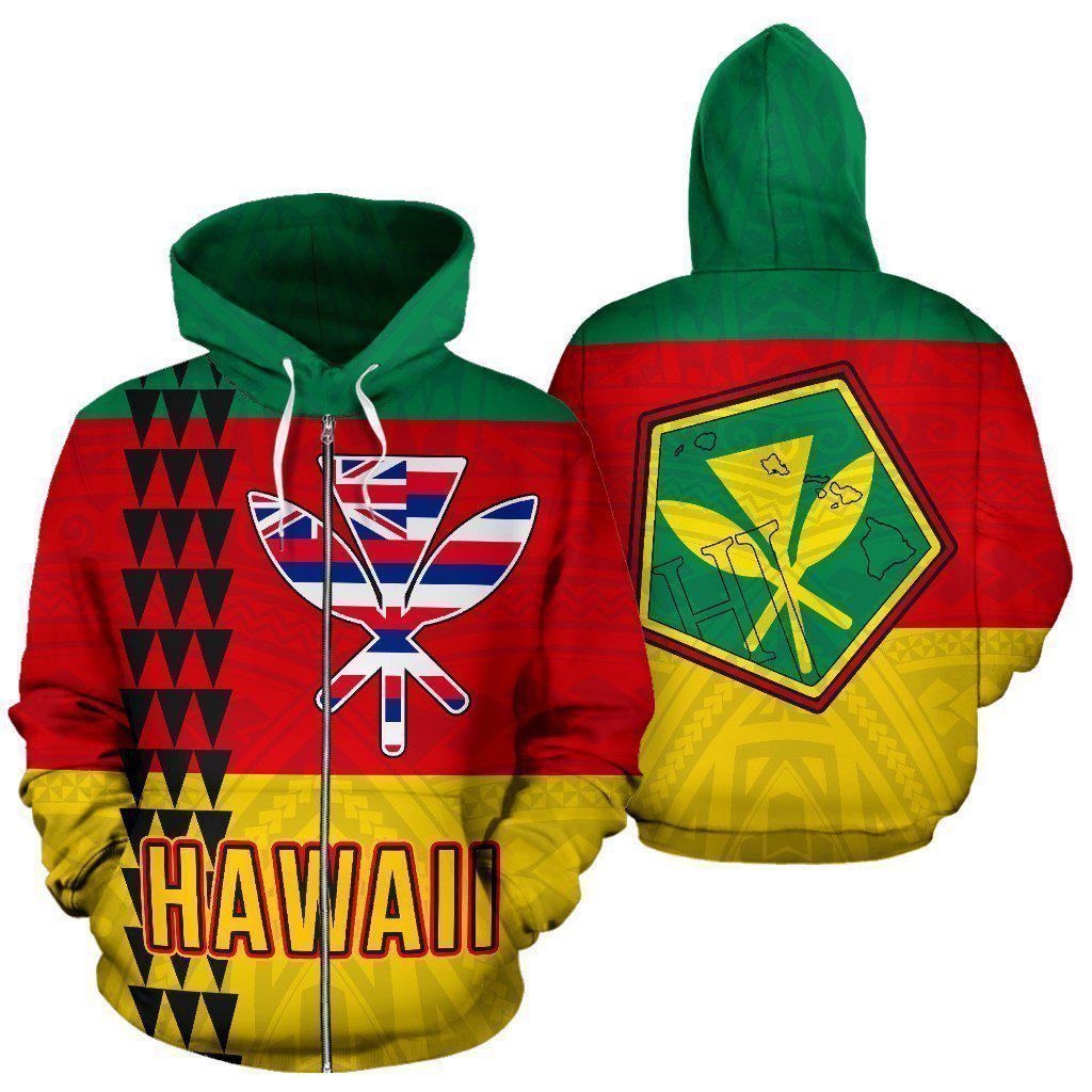 Hawaii Kanaka Flag Art - 3D Hoodie