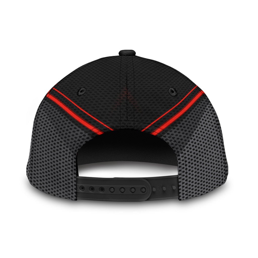 Custom Red Checked Racing Personalized Name Number – Classic Cap