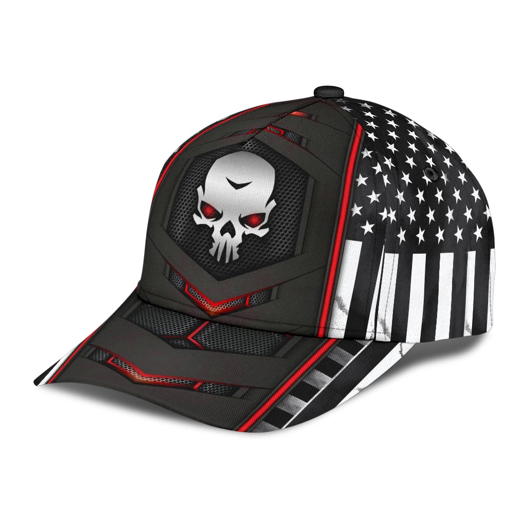 Skull Red Flag Carbon American – Classic Cap