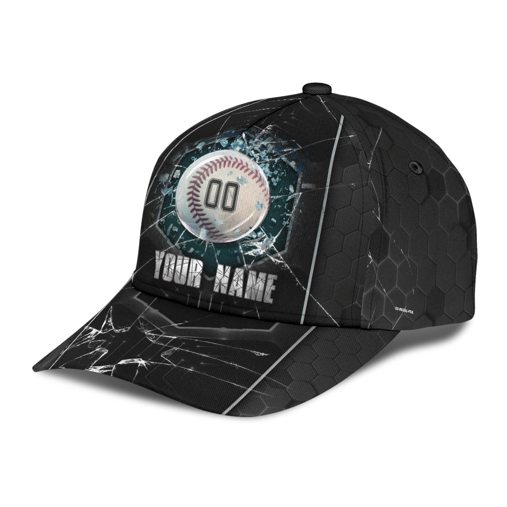 Custom Baseball Breaking Personalized Name Number – Classic Cap