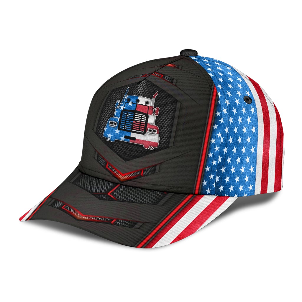 Truck American Flag Driver Pride Style – Classic Cap
