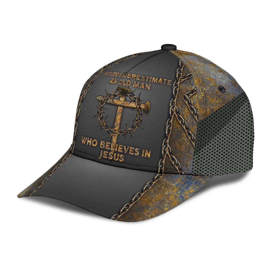 Old Man Faith Cross Believer – Classic Cap