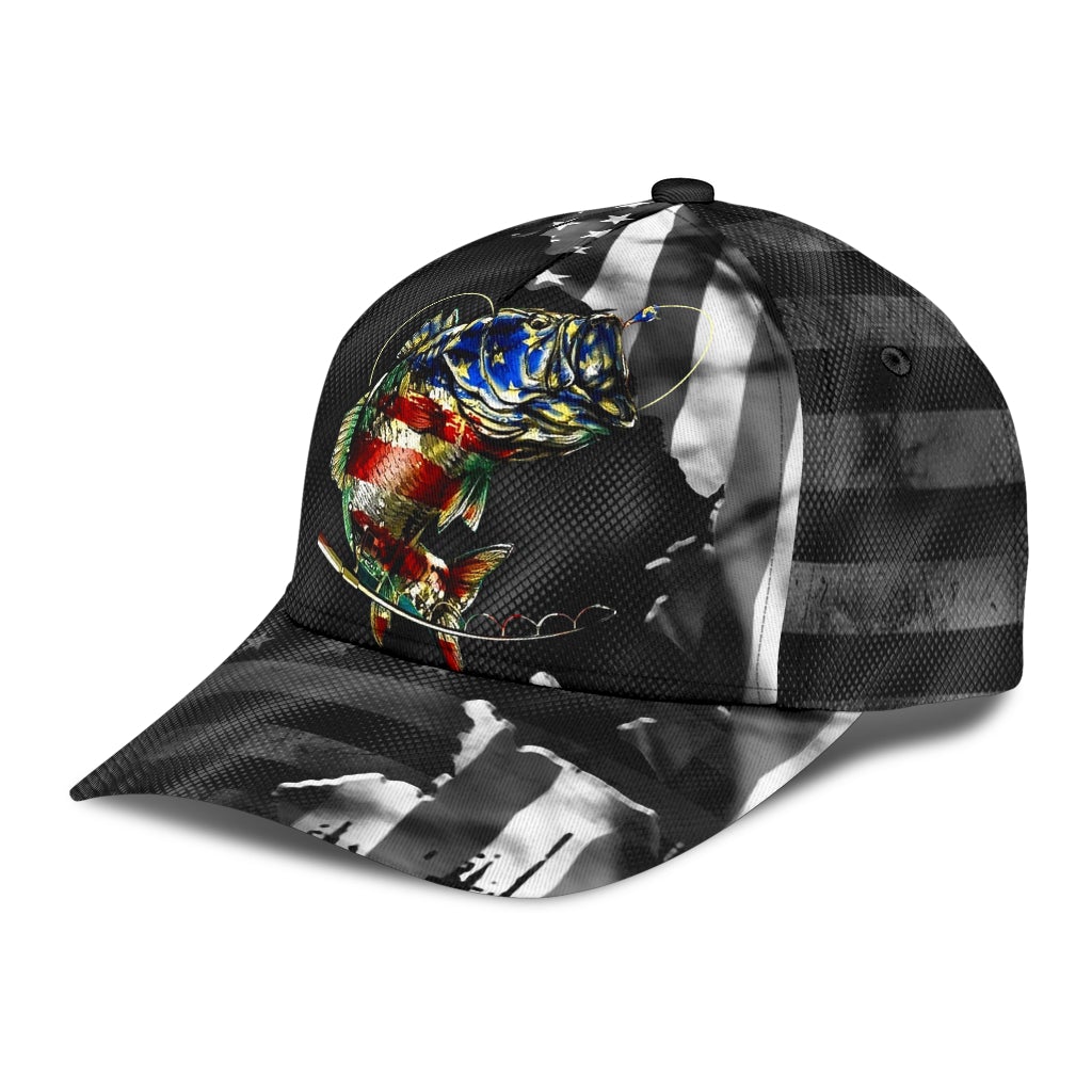 Fishing American Flag Outdoor Style – Classic Cap