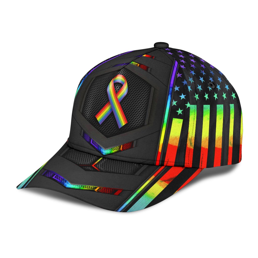 LGBT Ribbon Carbon Pride Style – Classic Cap