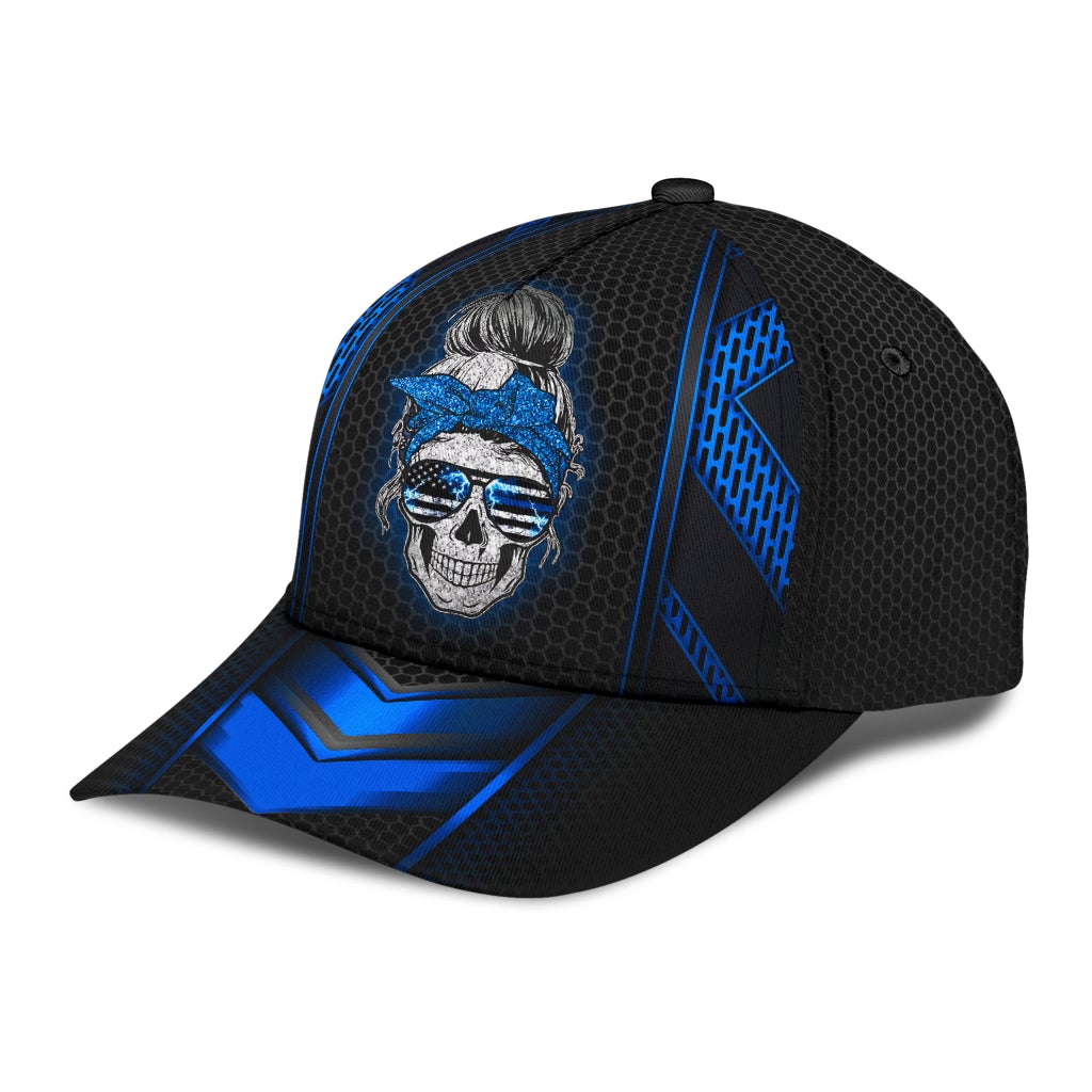 Thunder Blue Skull Storm Style – Classic Cap