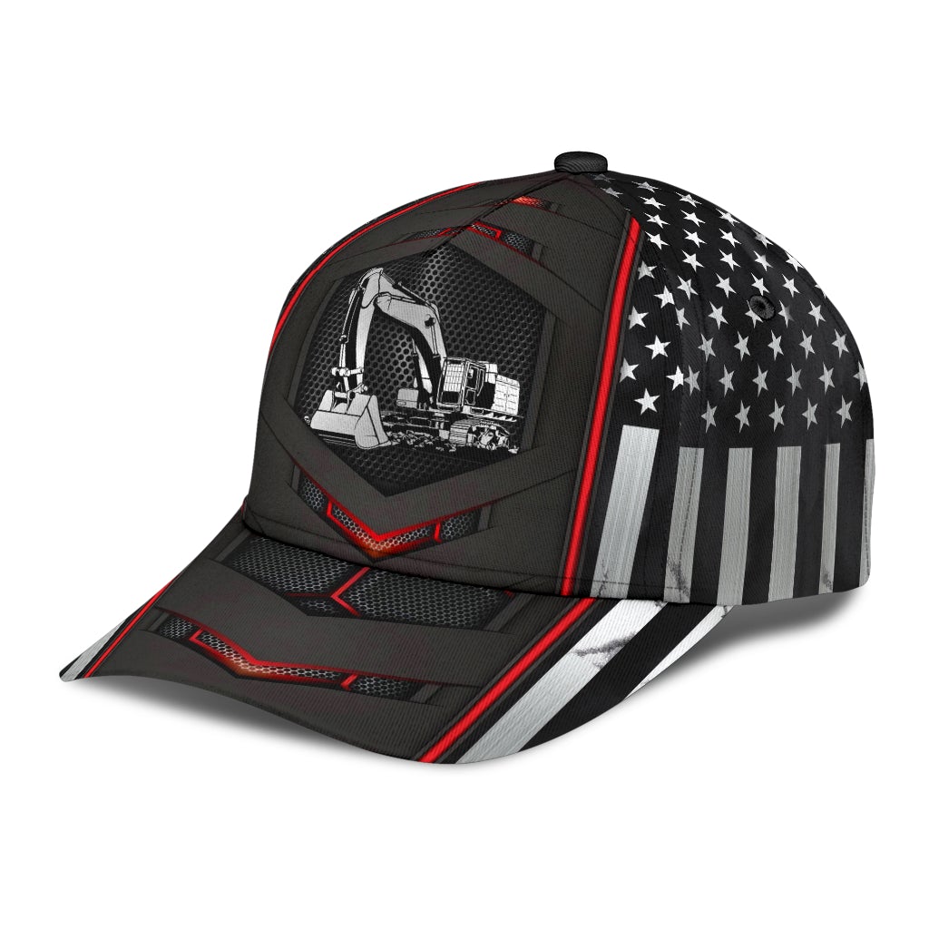 Excavator Red Flag Carbon – Classic Cap