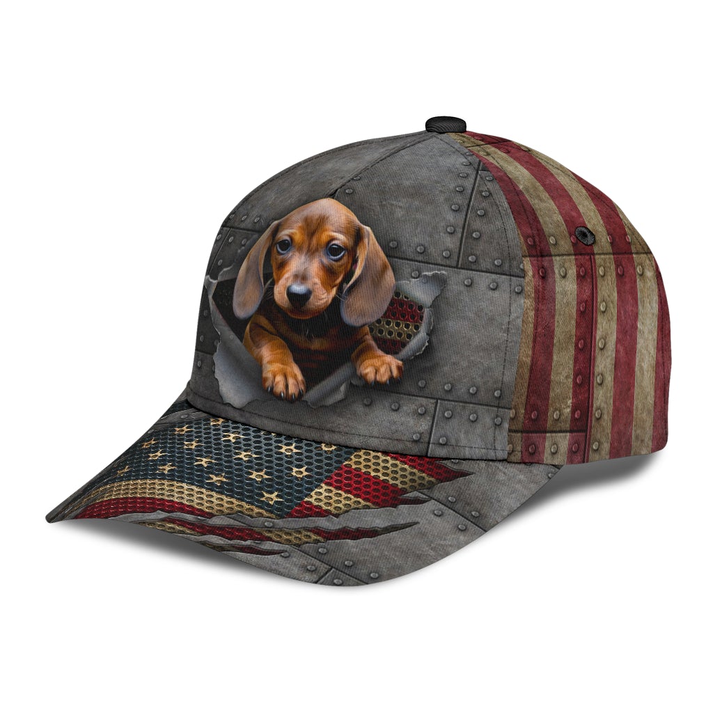 Dachshund America Flag Dog Lover Style – Classic Cap