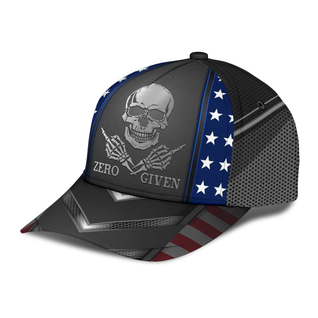 Skull American Flag Zero Given Style – Classic Cap