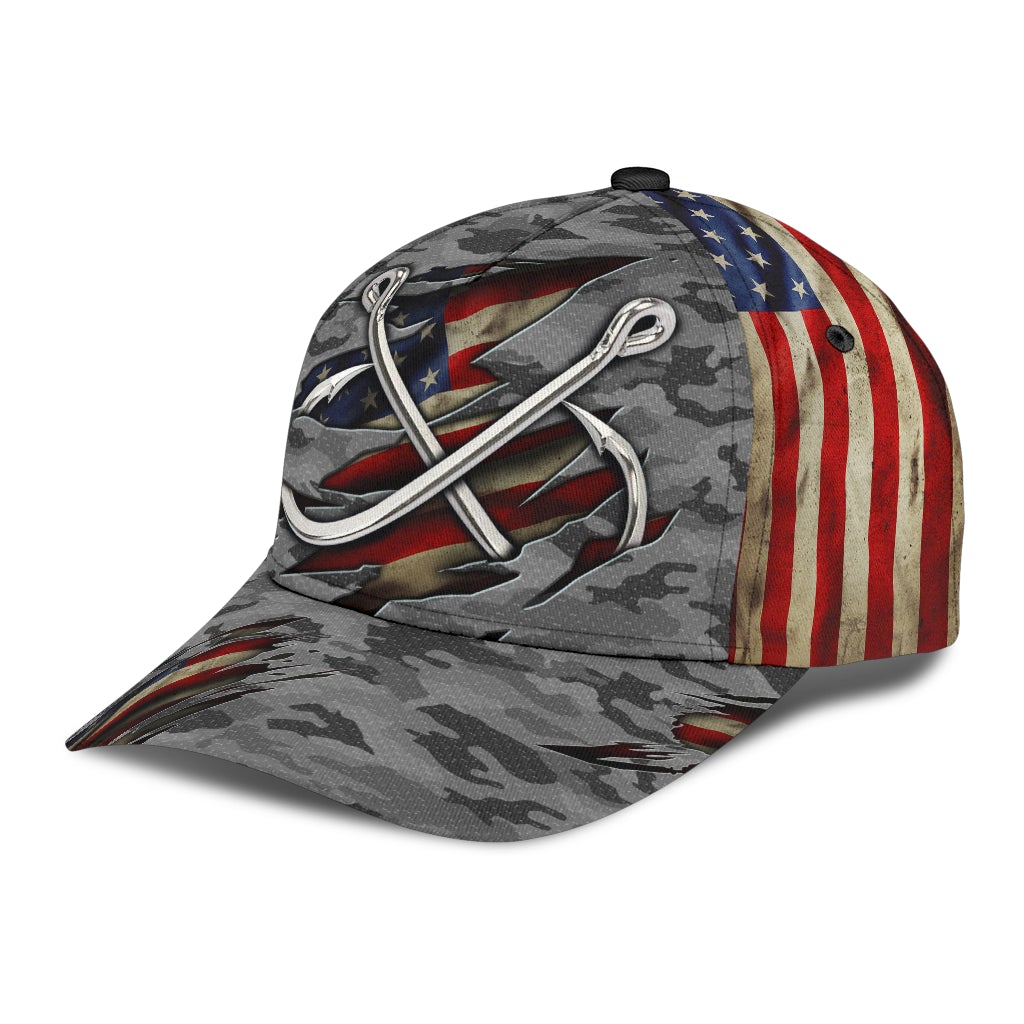 Fishing Camouflage Carbon Grey – Classic Cap