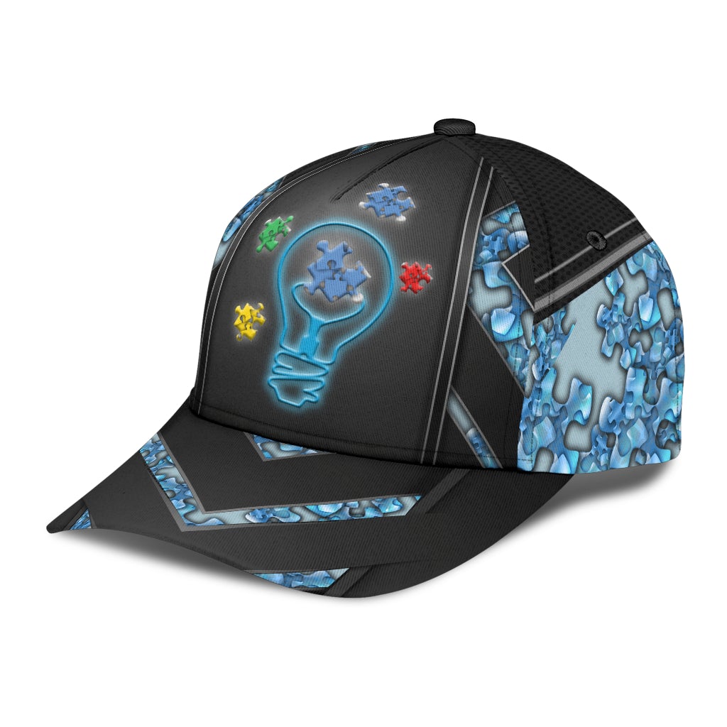 Blue Autism Awareness Support Style – Classic Cap