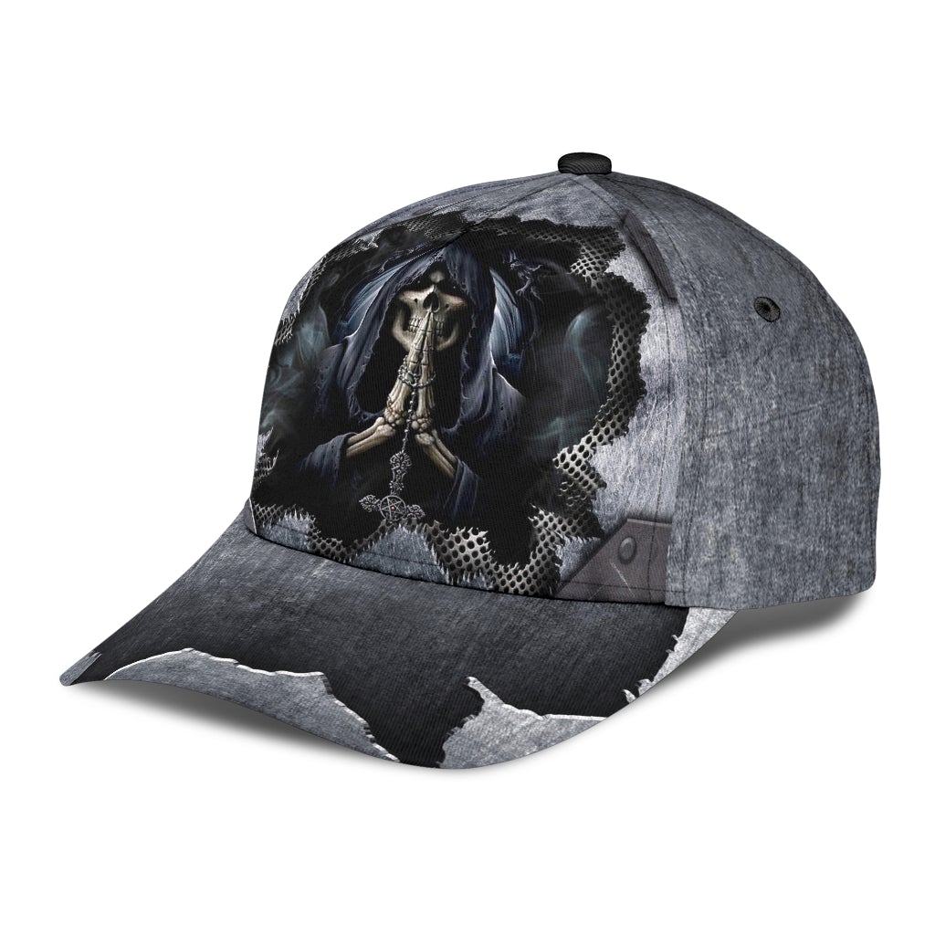 Skull With Cross Dark Faith Style – Classic Cap
