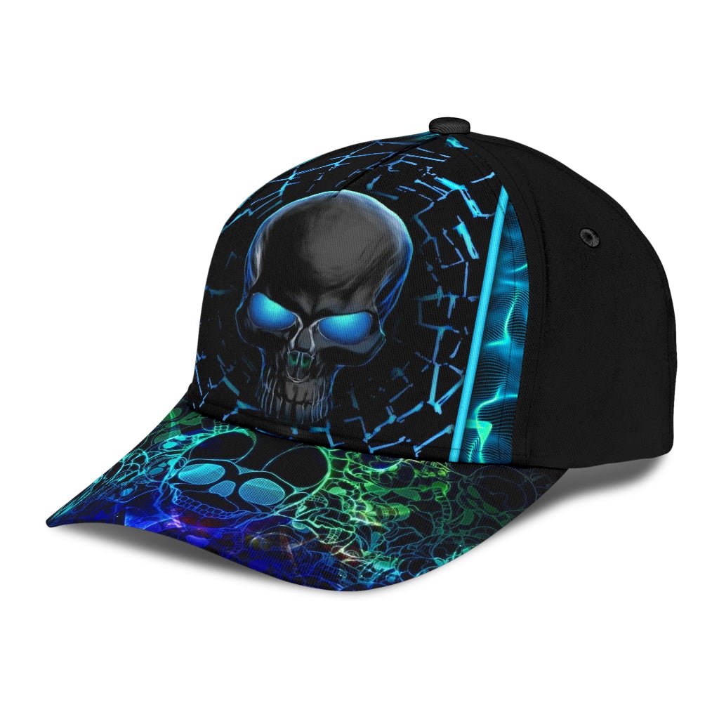 Neon Texture Skull Modern Style – Classic Cap