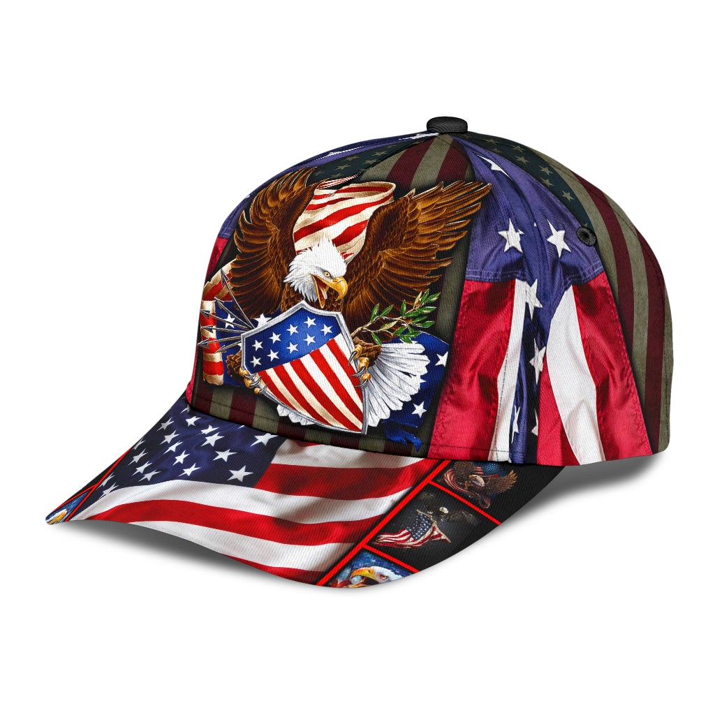 Eagle American Flag Patriotic Style – Classic Cap