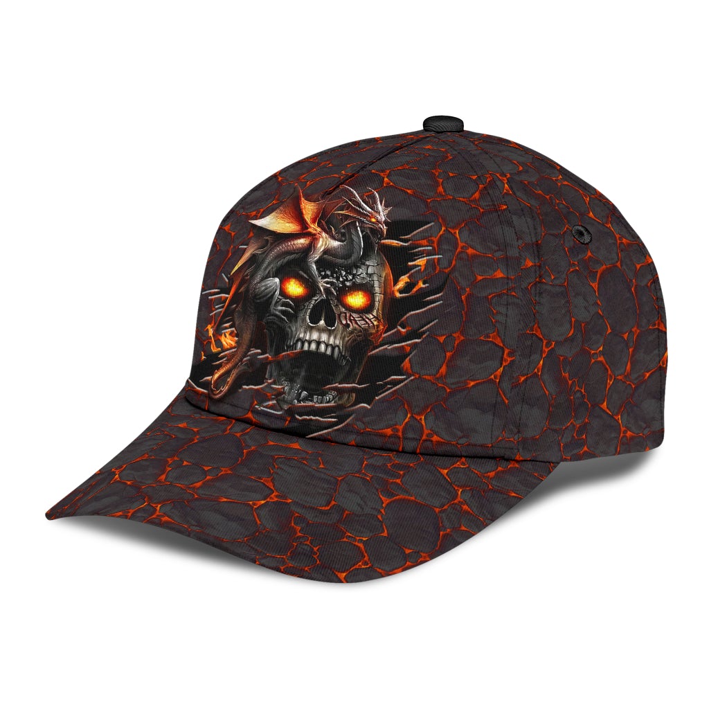 Skull Dragon Fire Fantasy Style – Classic Cap