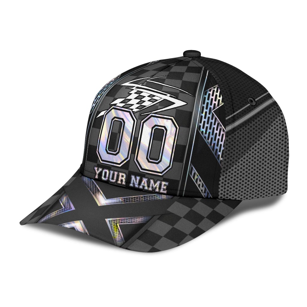 Custom Racing Hologram Personalized Name Number – Classic Cap