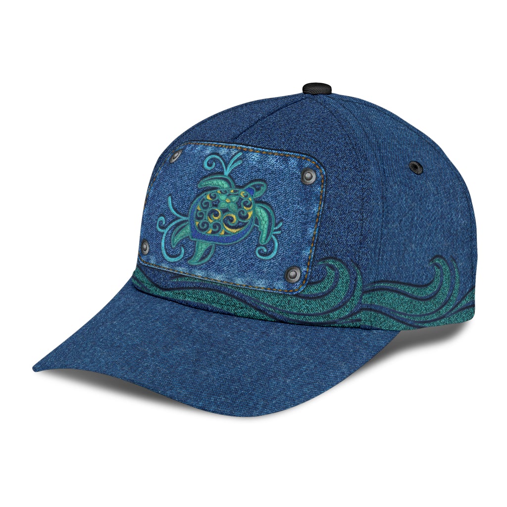 Turtle Jean Style Personalized Name – Classic Cap