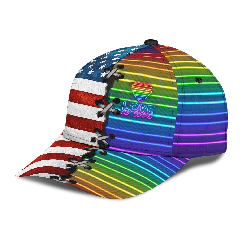 Love Is Love US Flag Pride – Classic Cap