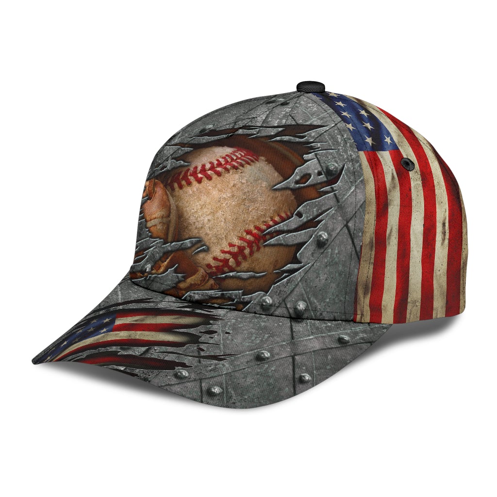 Baseball Crack US Flag – Classic Cap