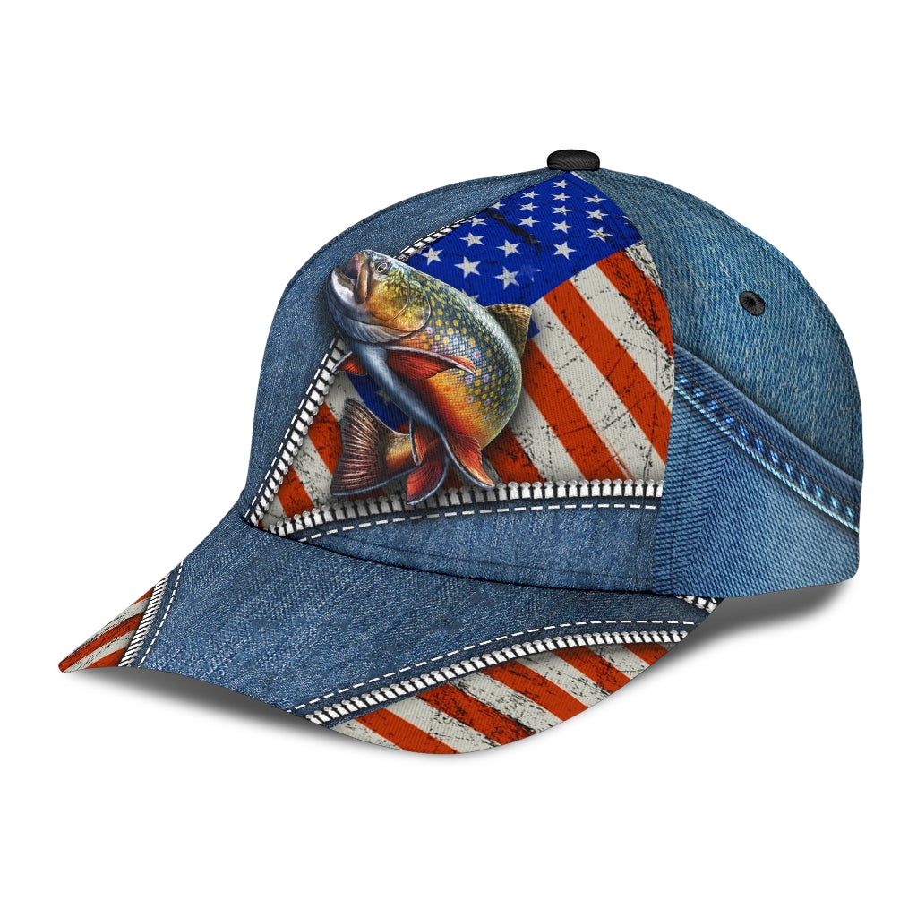 Fishing Zipper American Flag – Classic Cap