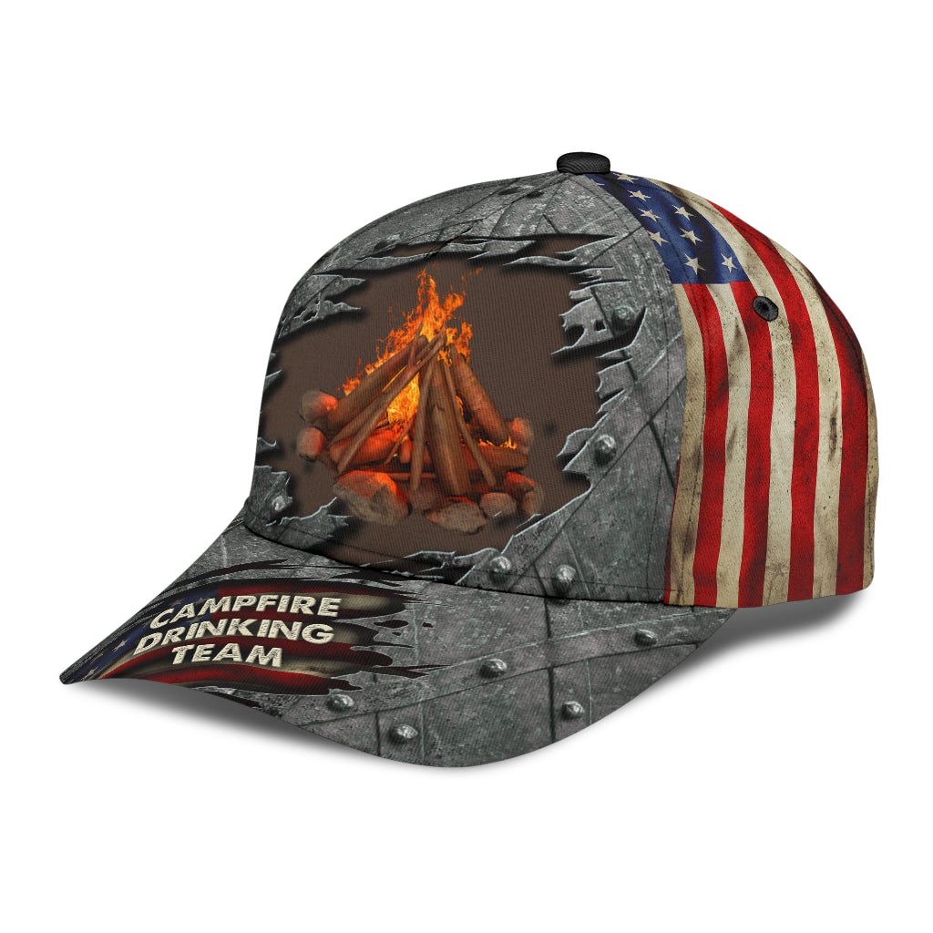Campfire Drinking Team Camping Fun Style – Classic Cap