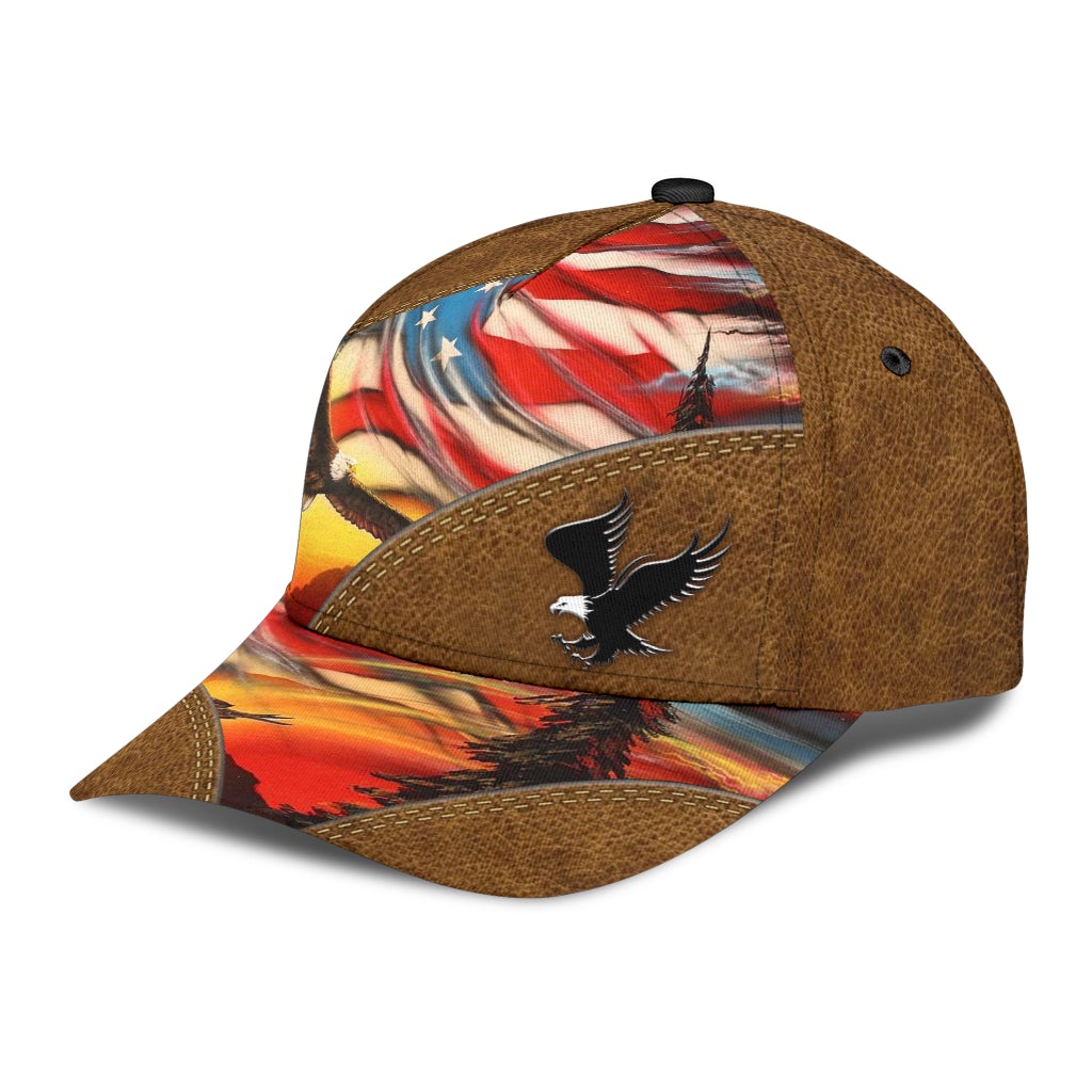 Eagle Love American Leather Pattern – Classic Cap