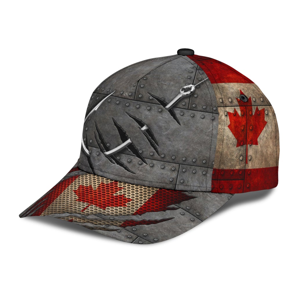 Fishing Canada Flag Outdoor Style – Classic Cap