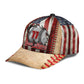 Custom Baseball Crack US Flag – Classic Cap
