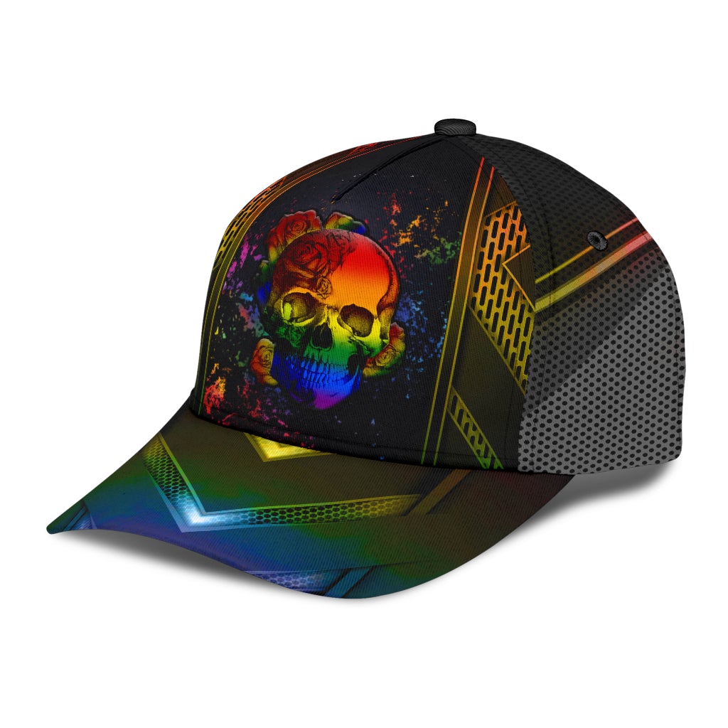 LGBT Skull Rose Pride Art Style – Classic Cap